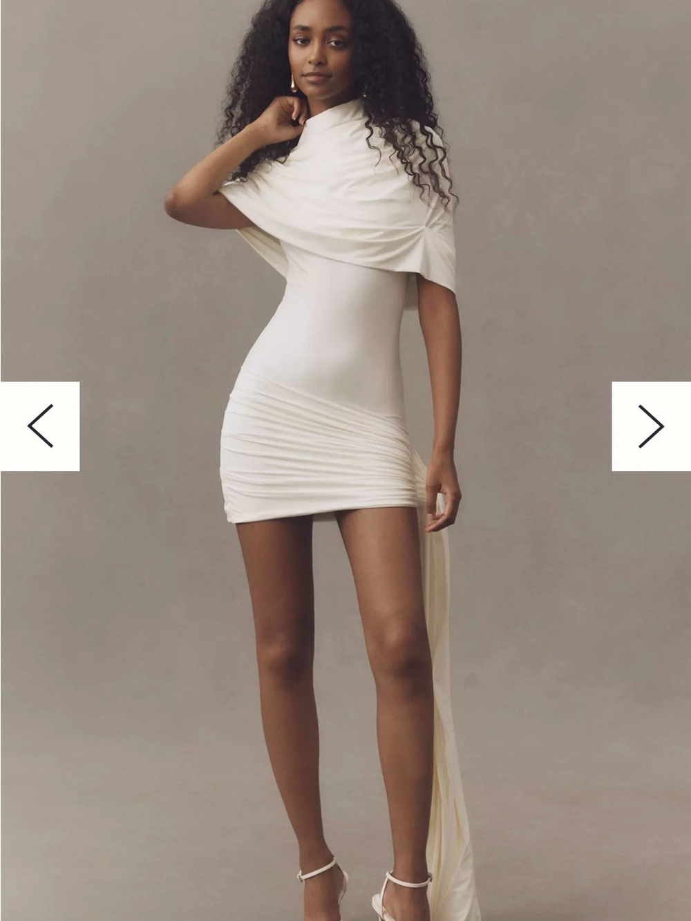 Deme by Gabriella Colette Short-Sleeve Mini Cape Dress